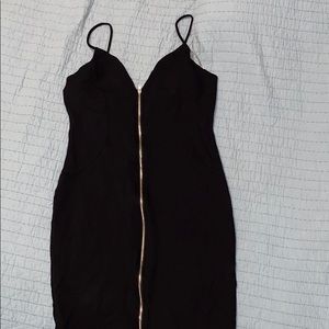 Stretchy padded body con dress black